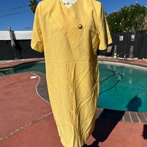 Yellow Short Sleeve Dress